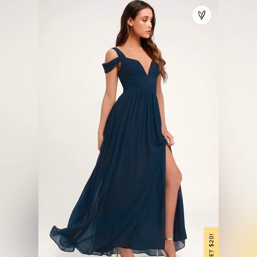 Lulus navy ocean of elegance size small